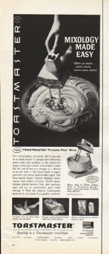 1961 Toastmaster Ad "Mixology Made Easy"