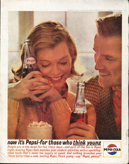 1963 Pepsi-Cola Ad "those who think young"