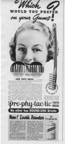 1937 Pro-Phy-Lac-Tic Tooth Brush Ad