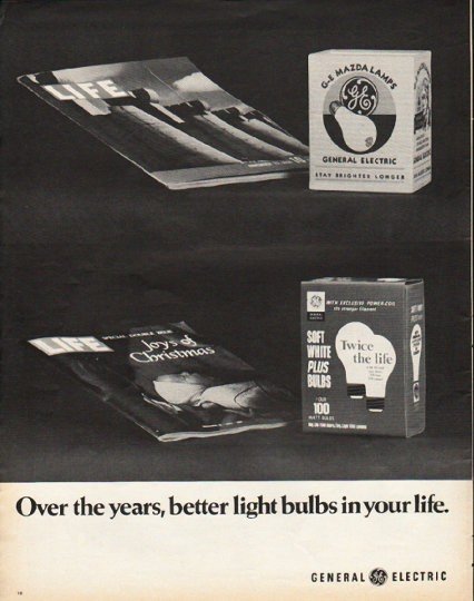 1972 General Electric Ad "Over the years"