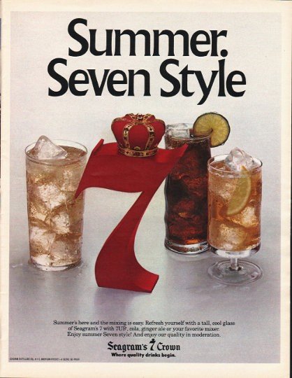 1980 Seagram's 7 Crown Ad "Summer"