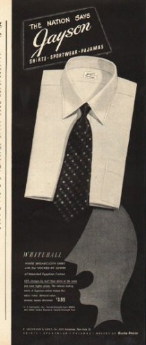 1948 Jayson Shirts Ad "The Nation Says"