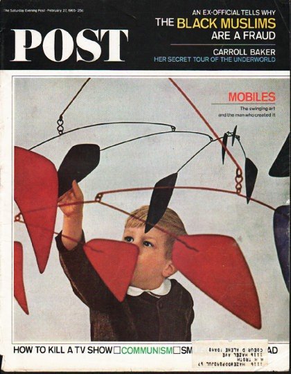 1965 Saturday Evening Post Cover Page "Mobiles" ~ February 27, 1965