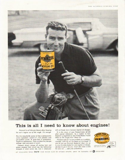 1958 Pennzoil Ad "all I need to know"