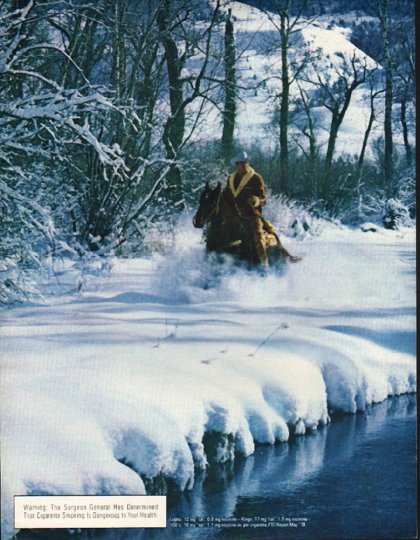 1980 Marlboro Cigarettes Ad "Come to Marlboro Country."