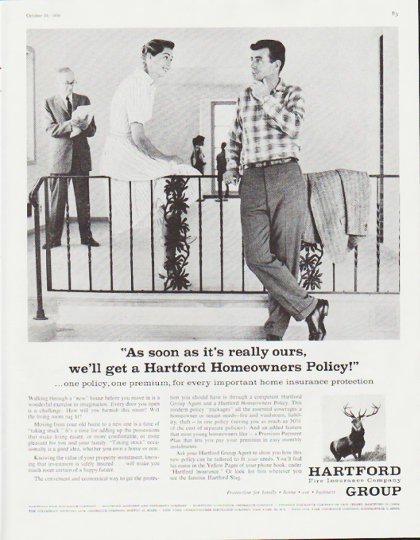 1959 The Hartford Insurance Ad "really ours"