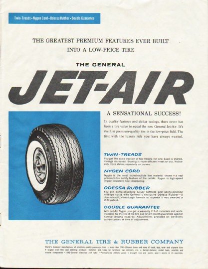 1961 General Tire & Rubber Company Ad "Premium Features"