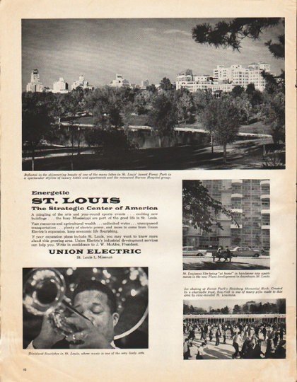 1961 St. Louis Commerce Ad "Energetic St. Louis"