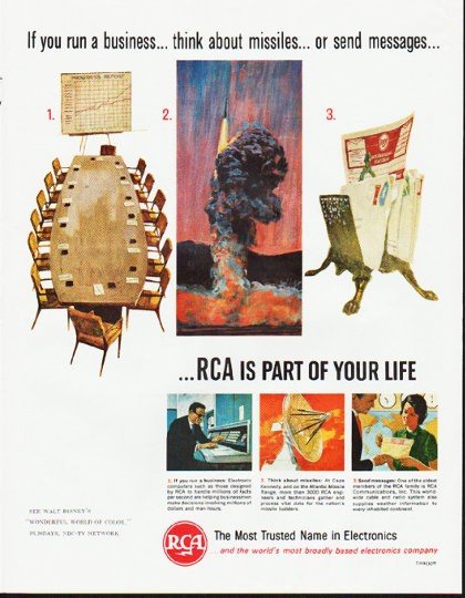 1964 RCA Electronics Ad "If you run a business"