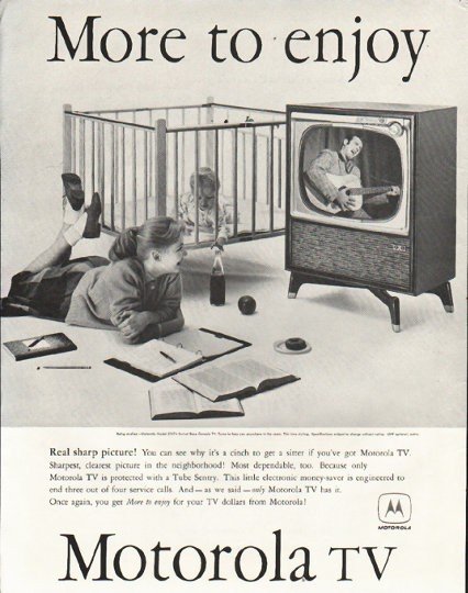 1958 Motorola Television Ad "Real sharp picture"