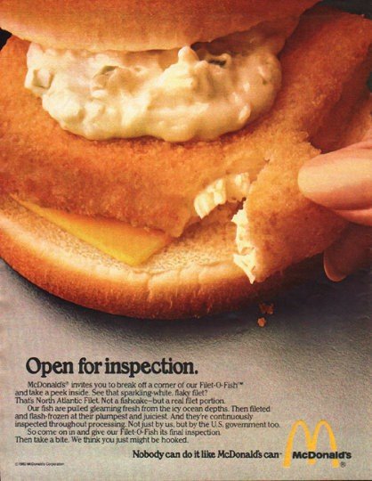 1980 McDonald's Ad "Open for inspection."