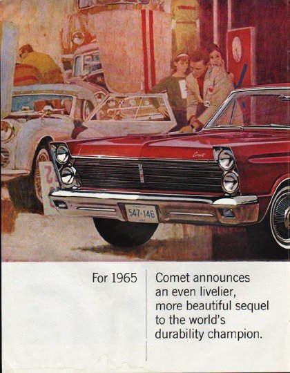 1965 Mercury Comet Ad "more beautiful" ~ (model year 1965)