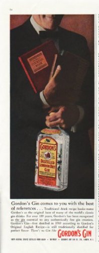 1958 Gordon's Gin Ad "Cocktail Book"
