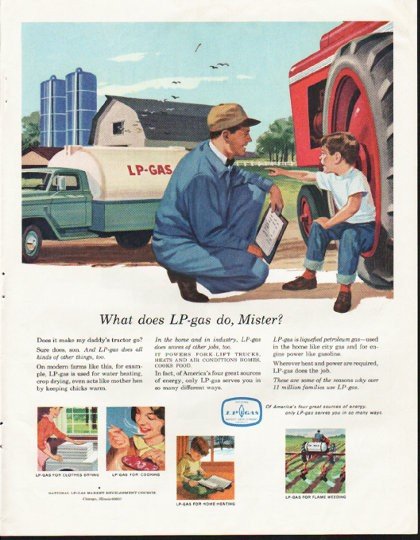 1964 LP-gas Ad "What does LP-gas do, Mister?"