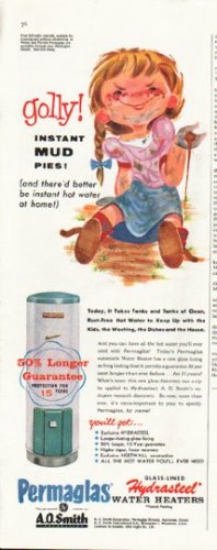 1958 Permaglas Ad "mud pies"