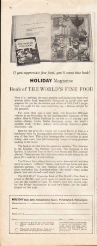 1961 Holiday Magazine Ad "Fine Food"