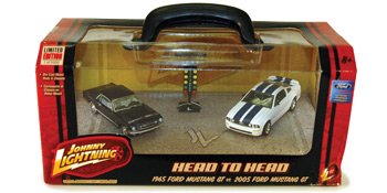Johnny Lighting Head to Head: '65 Ford Mustang GT vs. '05 Ford Mustang GT