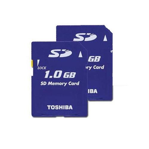 Toshiba 1GB SD Memory Card (Two Cards)