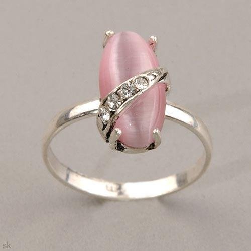Pink Cat's Eye Ring
