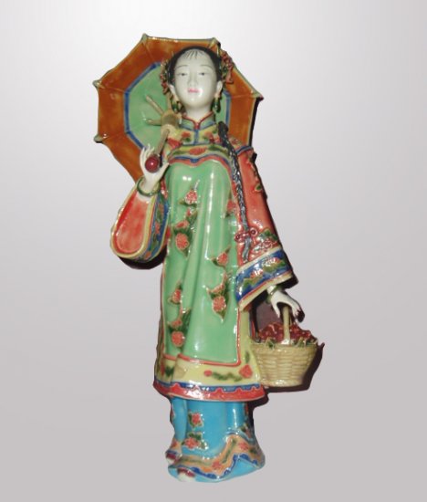 Oriental Style Ceramic Beauty Statue