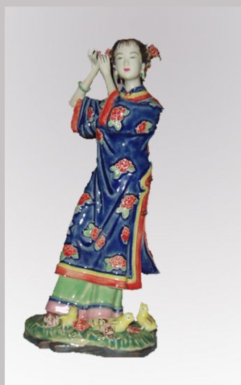 Pretty Oriental Style Dressing Porcelain Lady