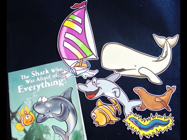Shark who was Afraid of Everything 6pc Felt Story