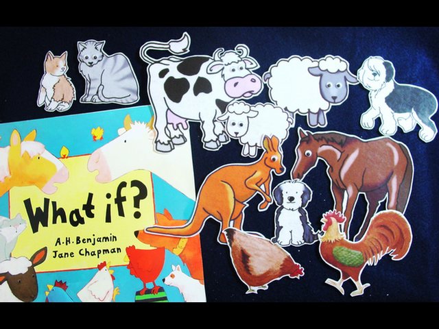What If? aka Baa Moo What Will We Do? 11pc Felt Story