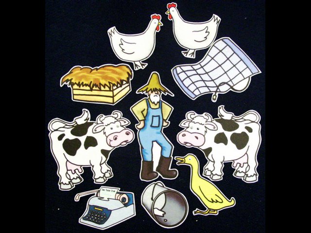 Click Clack Moo Cows that Type 10-pc Flannel Felt Story