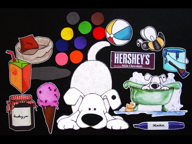 Dog's Colorful Day 21-pc Flannel Felt Story