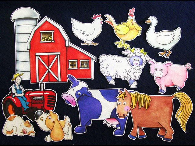 Old MacDonald Has a Farm 11-pc Flannel Board Felt Story