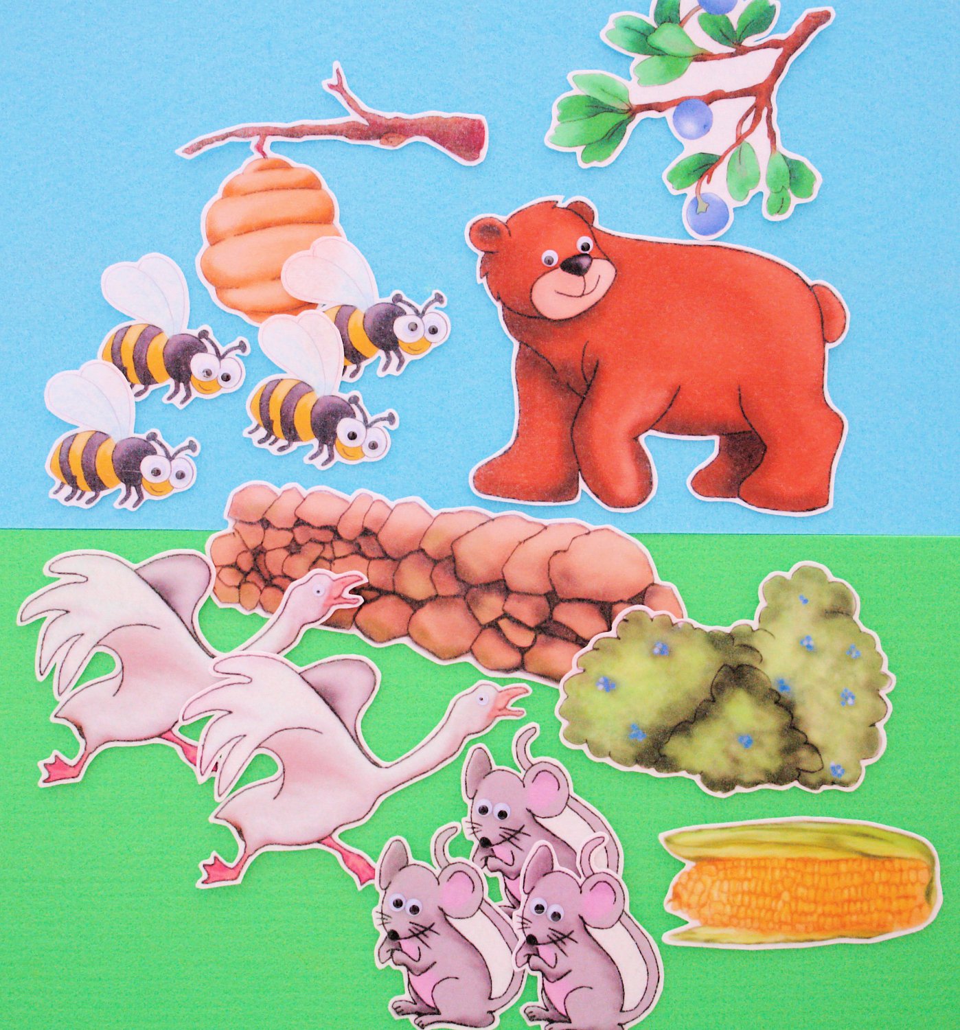 Where There is a Bear, There's Trouble 16-pc Flannel Felt Story