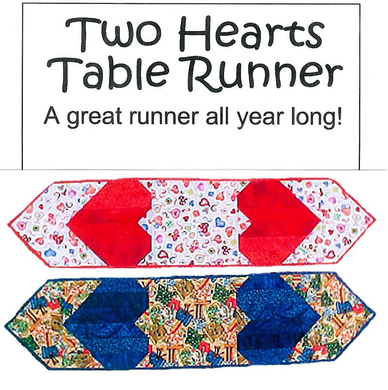 Runner Table pieced Quilted Country table Pieced Home runner Pattern  Sewing Lodge Heart patterns