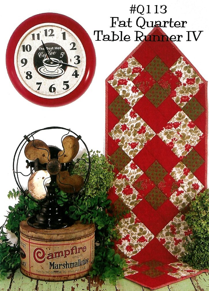 fat-quarter-table-runner-pattern-instruction-quilt-strip-piece-easy-kitchen-home-cottage-lodge