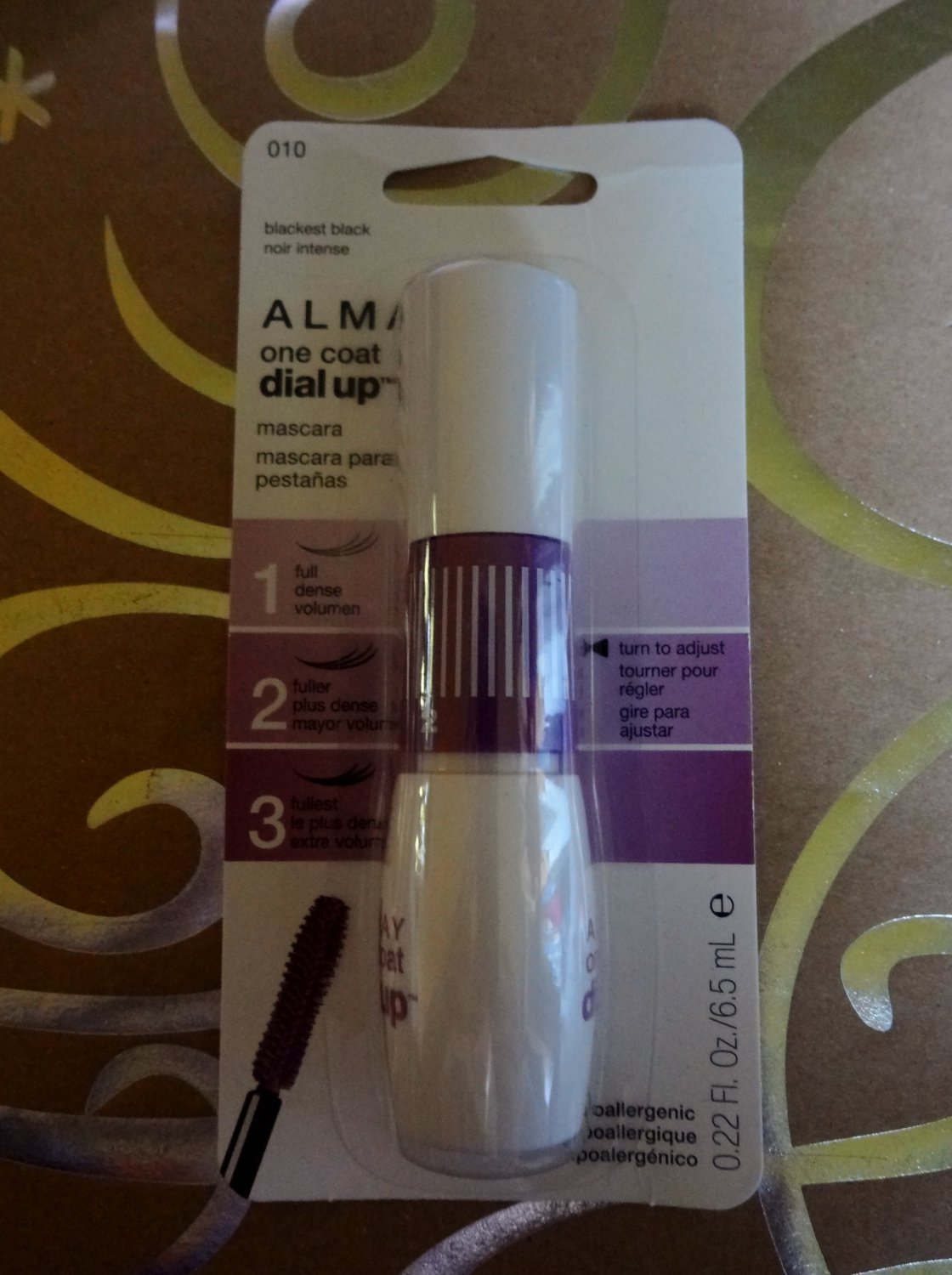 Almay One Coat Dial Up Mascara 010 in "Blackest Black" NIB