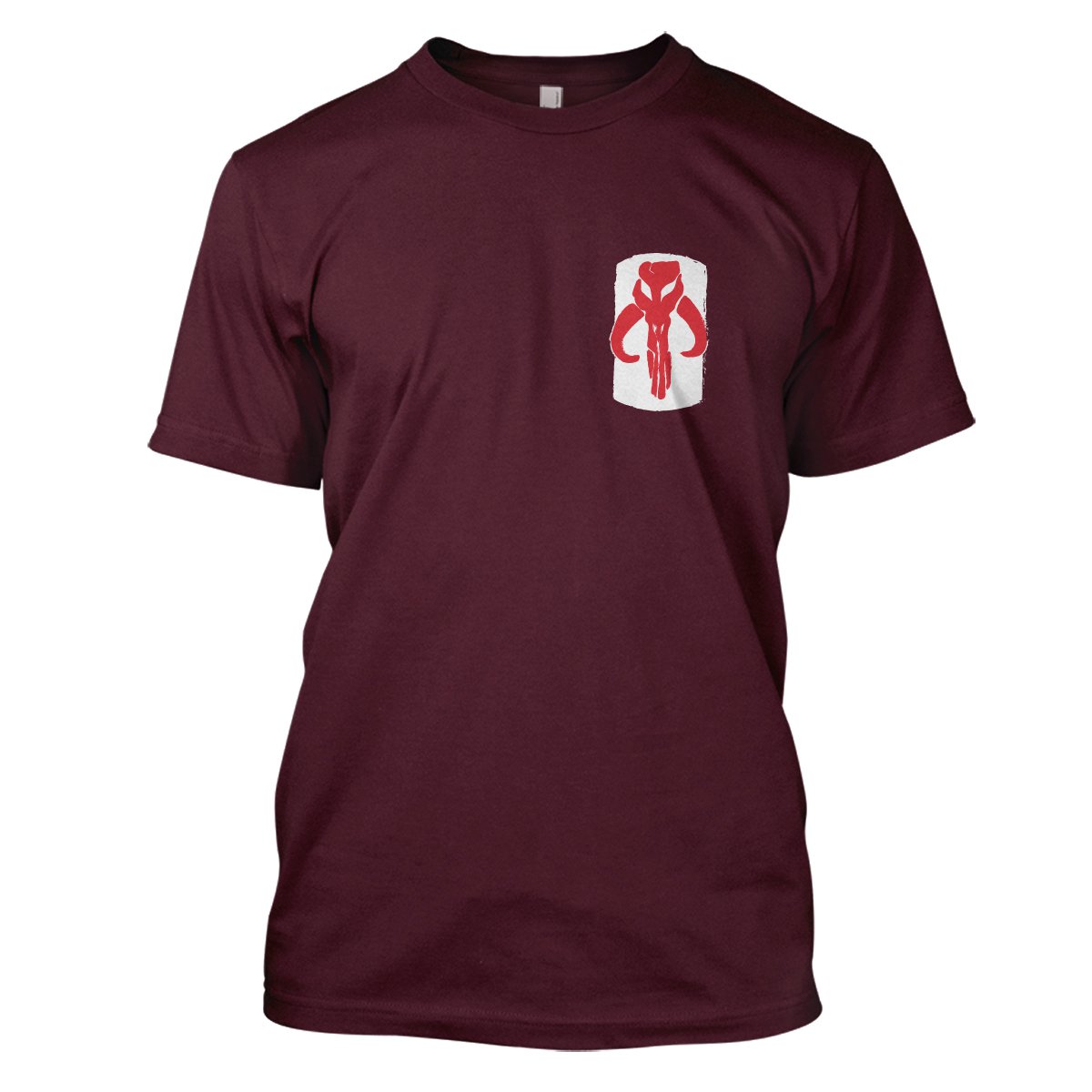 Star Wars: Mandalorian Skull Mens Movie T-Shirt Large Maroon