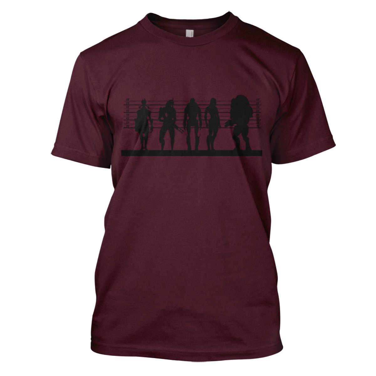 Mass Effect Suspects Mens Gaming T-Shirt Large Maroon