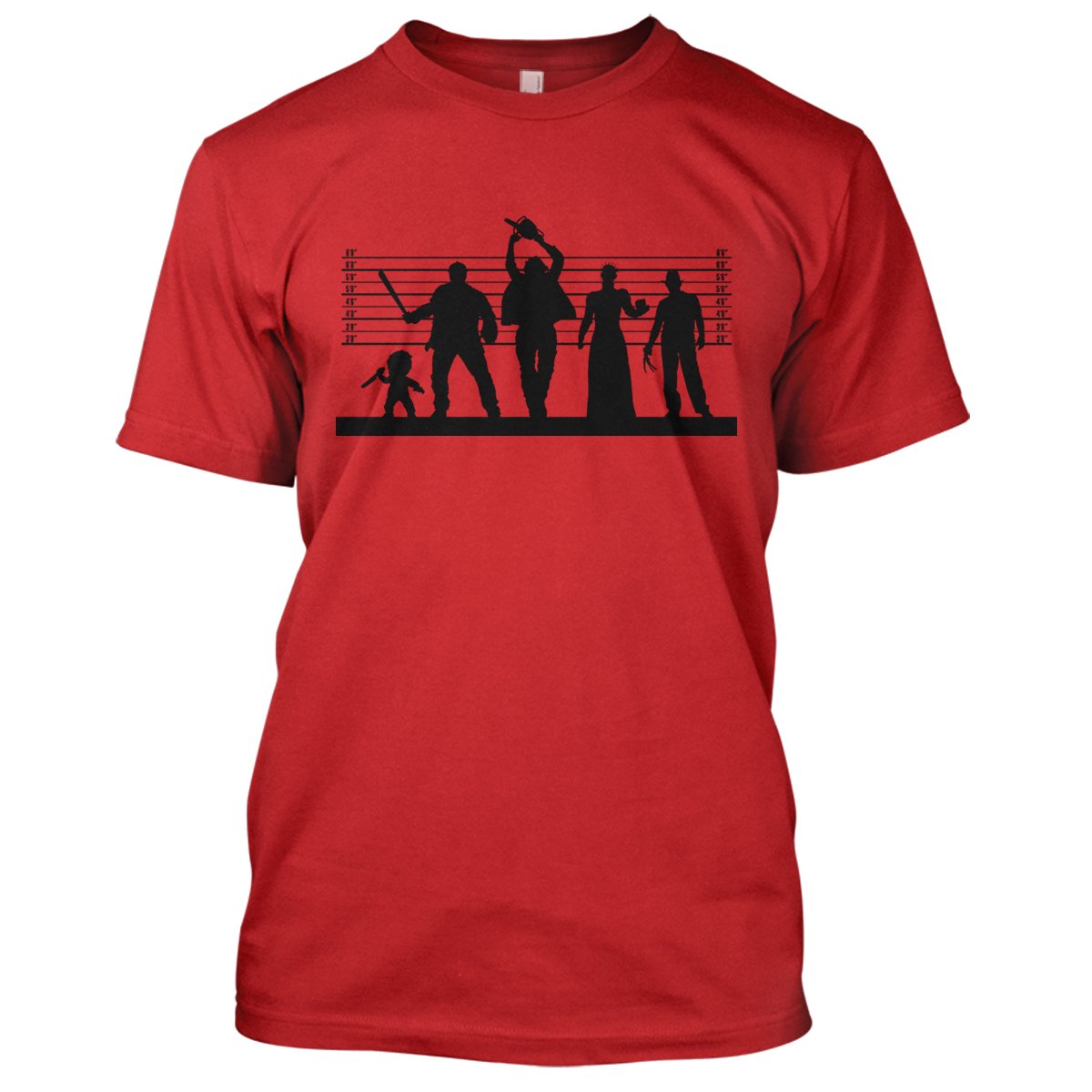 Horror Suspects Mens Movie T-Shirt Large Red