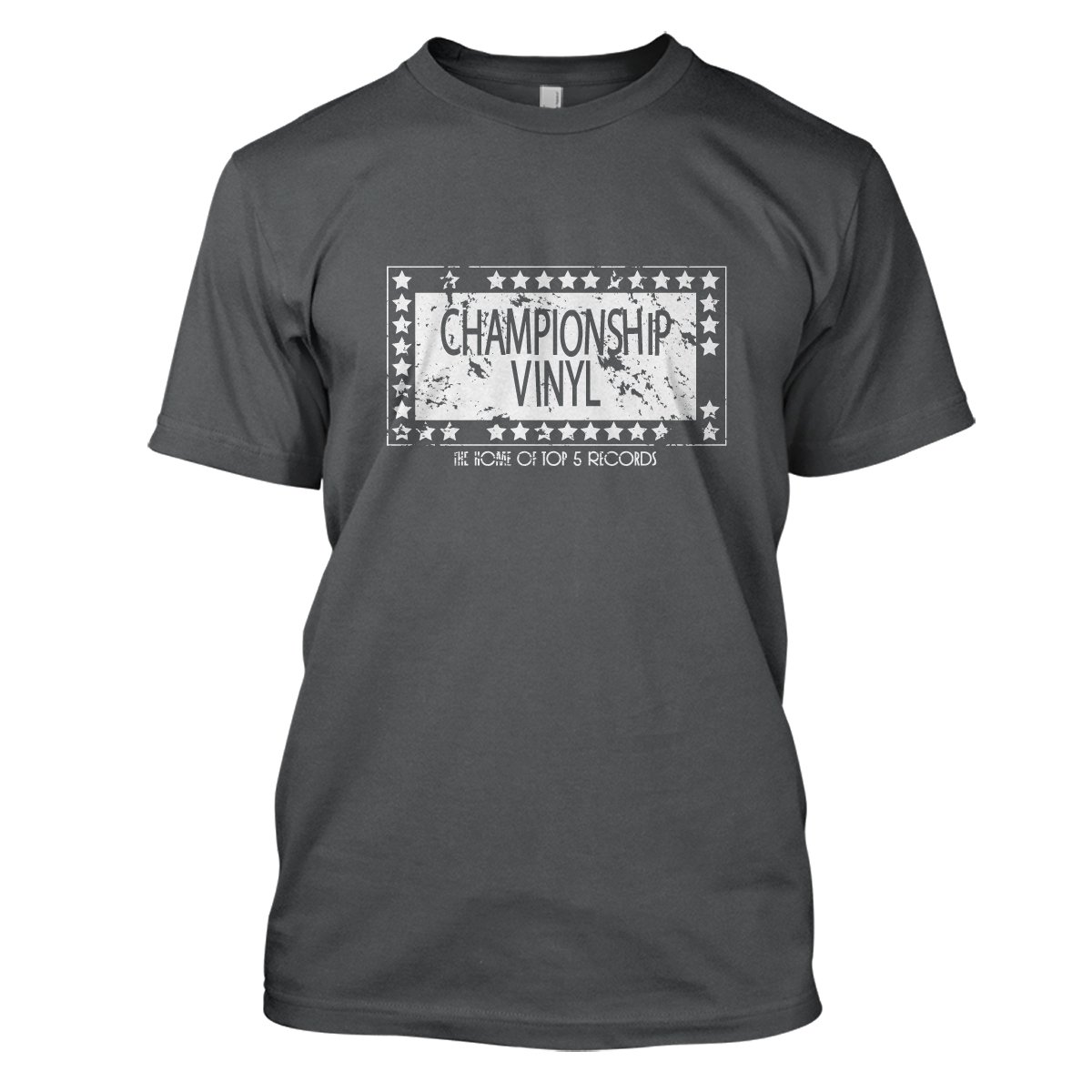 High Fidelity: Championship Vinyl Mens Movie T-Shirt Large Charcoal