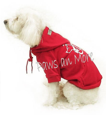 Hooded Dog Sweatshirts_Red
