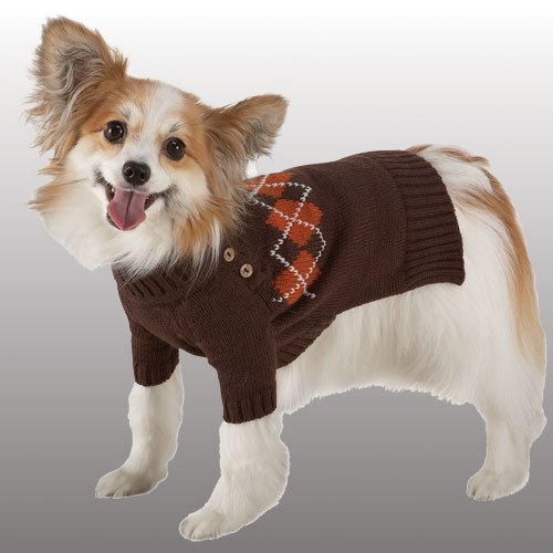 Luxury Sweater Brown with Argyle