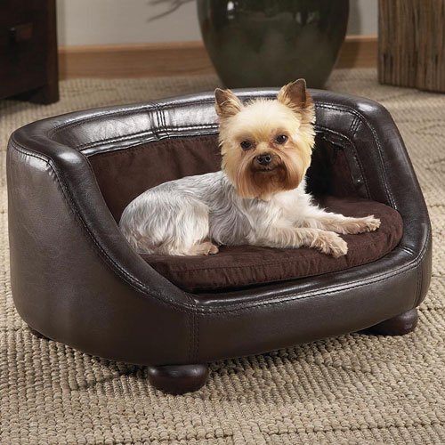 Faux Leather Dog Sofa - Medium