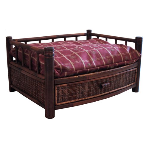 Tropical Island Bamboo Bed w/Cushion