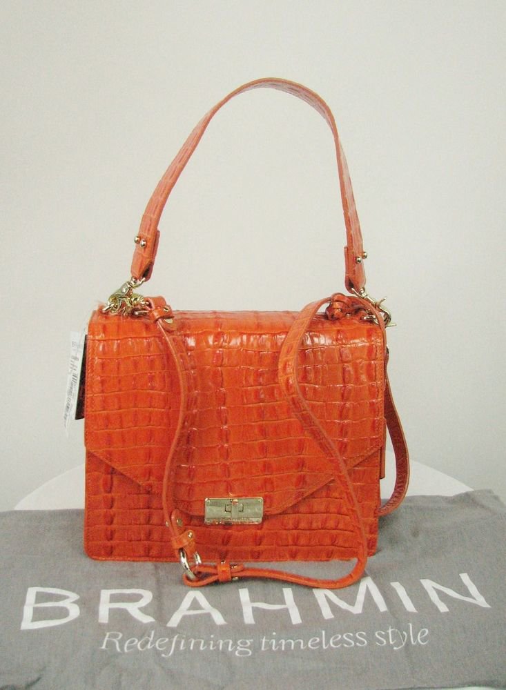 orange brahmin crossbody