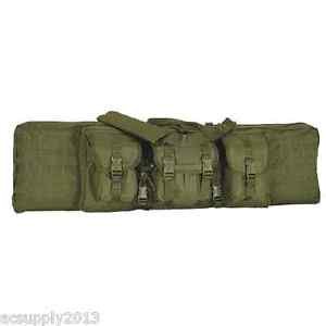 Voodoo Tactical 42" Double Padded Double Weapons Rifle Case w/Mag Pouch OD Green