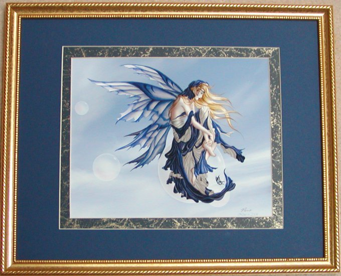 Blue Dream by Nene Thomas Double Matted & Framed