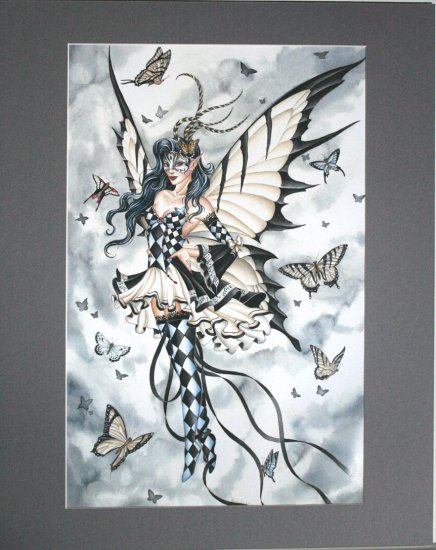 Nene Thomas Symphony Black & White Matted Print