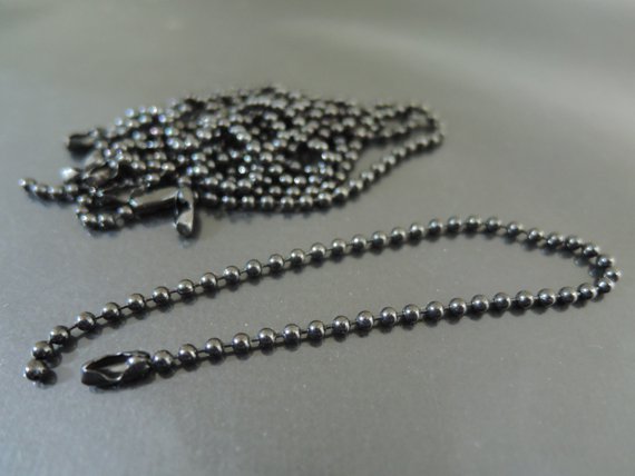 Finding - 10 pcs Black Small Ball Chains Link with Connector For Scrabble Tiles