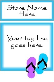 Ecrater logo set ~ coordinating logo & home page pic (#001 flipflops blue)