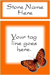 Ecrater logo set ~ coordinating logo & home page pic (#003 butterfly orange)