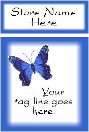 Ecrater logo set ~ coordinating logo & home page pic (#004 butterfly blue)